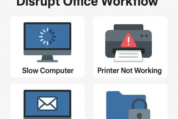 Office workflow disrupted by small tech issues