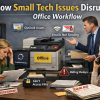 Office staff facing small technology issues that disrupt daily workflow, causing delays, missed deadlines, and client frustration
